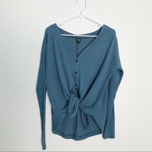 🌵 Wild Fable Button Up Soft Blue Sweater